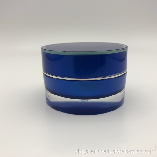 30ml containers with acrylic double wall beautiful cream pot with blue color